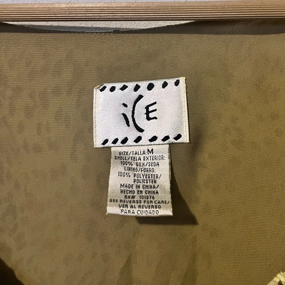 Vintage Y2k Cheetah Print Flowy Ruffle Silk Blouse - Women’s Medium - Picture 5 of 6